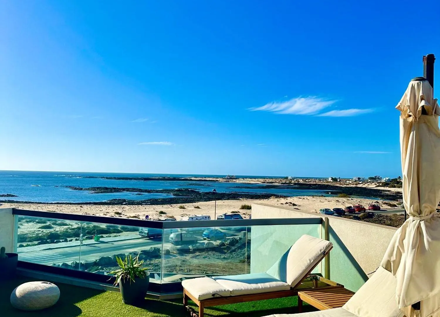 Apartamento Villa Bruno Con Vistas Al Mar, Primera Linea De Playa Cotillo